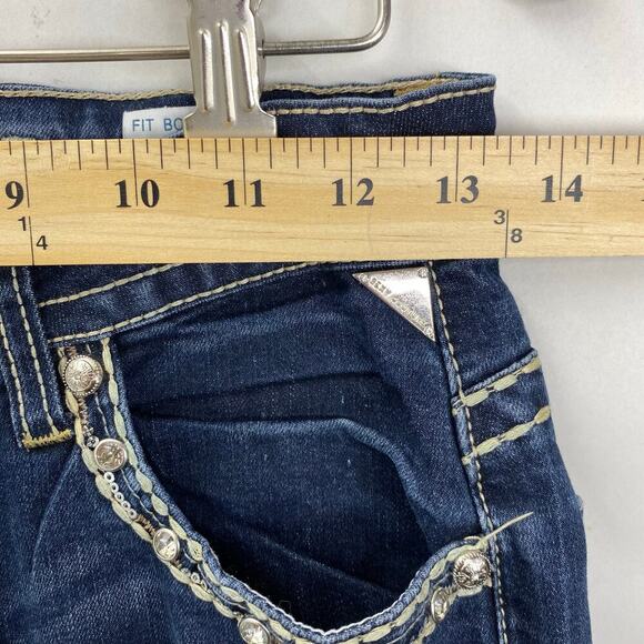 Sexy Couture Boot Fit Size 9 Western Jeans Embelish Bling Embroidery Backpocket - Picture 8 of 11